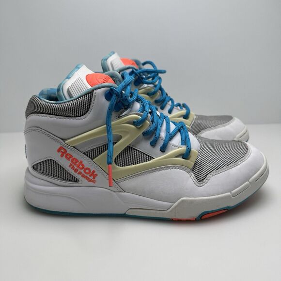 Reebok Pump Omni Lite J92856 Hexalite White Buzz/Blue Men’s Size 8.5 Dee Brown - Picture 3 of 13